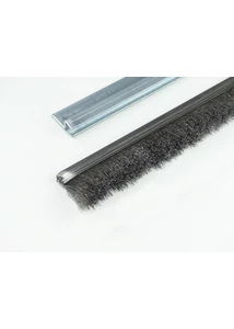 "h" galvanizált acél profilos kefetömítés 40 mm-es acél sörtével