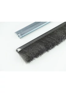 "h" galvanizált acél profilos kefetömítés 60 mm-es acél sörtével