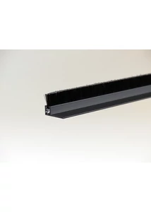 "F" fekete eloxált alu profilos kefetömítés 10 mm-es sörtével