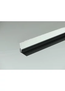 "F" fekete eloxált alu profilos kefetömítés 13 mm-es nejlon sörtével