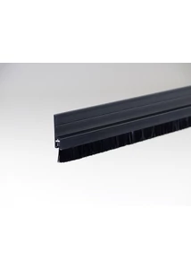 "h" fekete eloxált alu profilos kefetömítés 10 mm-es sörtével