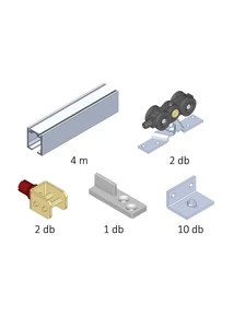 Tolóajtó vasalat szett, 200 cm-es ajtólapszélességig