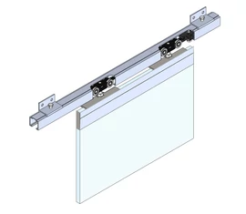 Üveglap szorítókkal és takaróprofillal Üveglap szorítókkal és takaróprofillal