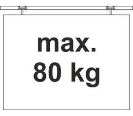 Teherbírás: 80 kg-ig Teherbírás: 80 kg-ig