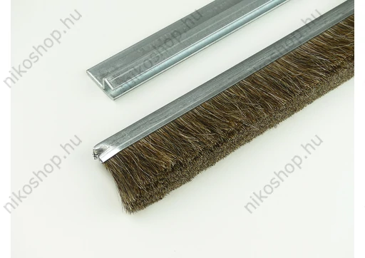 "h" galvanizált acél profilos kefetömítés 40 mm-es lószőrrel