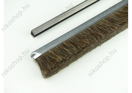"U" galvanizált acél profilos kefetömítés 40 mm-es lószőrrel