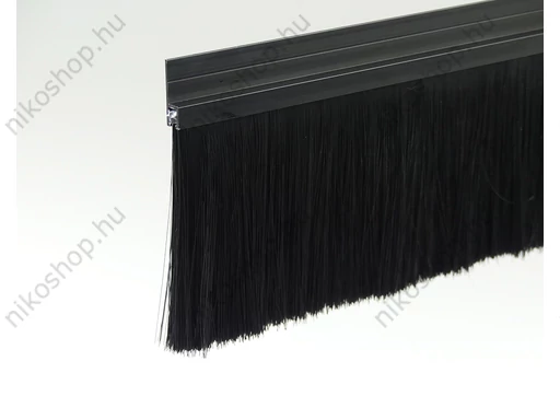 "h" fekete eloxált alu profilos kefetömítés 92 mm-es sörtével