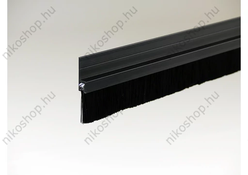 "h" fekete eloxált alu profilos kefetömítés 25 mm-es sörtével